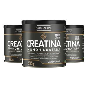 Kit 3x Creatina Monohidratada 250g em Pó - Natural Day