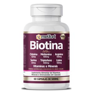 Biotina (500mg) 60 Cápsulas - Melfort