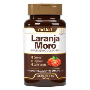 Laranja Moro com Café Verde (500mg) 60 Cápsulas - Melfort