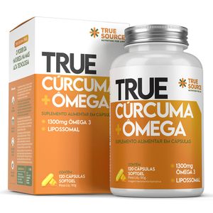 Cúrcuma + Ômega 120 Cápsulas - True Source