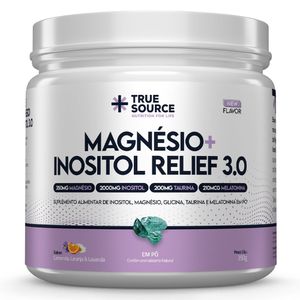 Magnésio + Inositol Relief 3.0 sabor Camomila, Laranja e Lavanda 350g - True Source