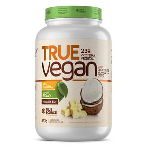 Proteína True Vegan Sabor Chocolate Branco Com Coco 837g - True Source