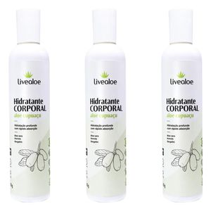 Kit 3x Hidratante Corporal Aloe Cupuaçu (Aloe Vera,Cupuaçu) 200ml - LiveAloe