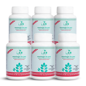 Kit 6x Moringa Oleifera 60 Cápsulas - Moringa da Paz