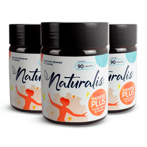 Kit 3x Magnésio Plus 90 Cápsulas - Naturalis