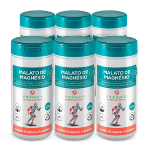 Kit 6x Magnésio de Malato (500mg) 60 Cápsulas - Meissen