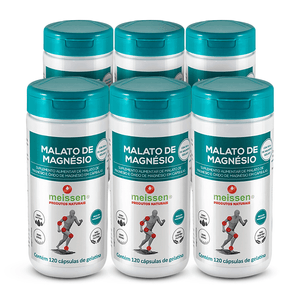 Kit 6x Magnésio de Malato (500mg) 120 Cápsulas - Meissen