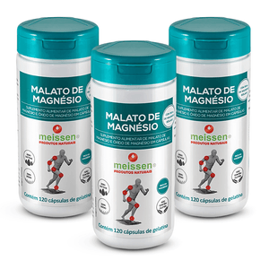 Kit 3x Magnésio de Malato (500mg) 120 Cápsulas - Meissen