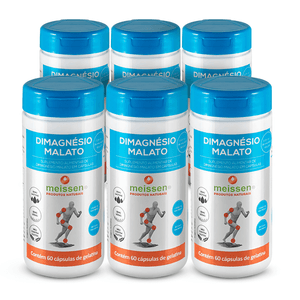 Kit 6x Dimagnésio Malato 100% 60 Cápsulas - Meissen