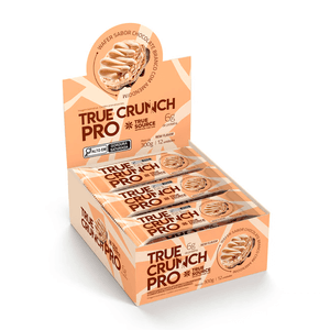 Display C/ 12x Wafer Crunch Pro Chocolate Branco Com Amendoim 300g - True Source