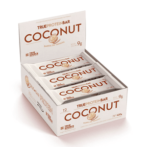 Display C/ 12x Barrinha de Tâmara Protein Sabor Coconut 420g - True Source