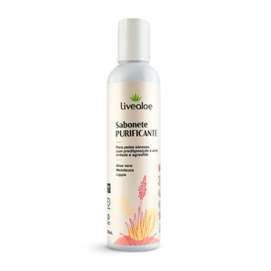 Sabonete Purificante (Aloe Vera, Açafrão, Pariri Beldroega, Losna, Melaleuca) 200ml - LiveAloe