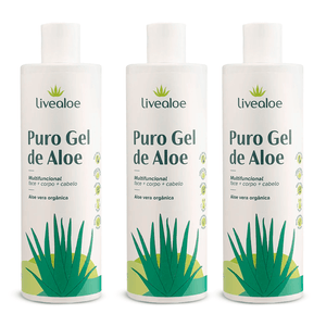 Kit 3x Puro Gel de Aloe (Aloe Vera) 500ml - LiveAloe
