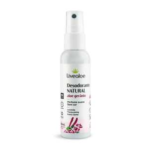 Desodorante Natural Aloe Gerânio (Aloe Gerânio. Lavanda, Ylang-Ylang) 60ml - LiveAloe