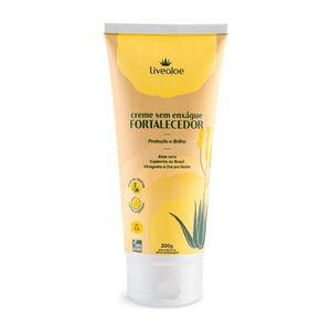 Creme Capilar Fortalecedor Sem Enxágue (Aloe Vera, Noni, Cupuaçu e Óleos Essenciais) 200ml - LiveAloe
