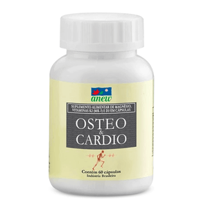 Ósteo & Cardio Suplemento Alimentar de Magnésio, K2 e D3 (500mg) 60 Cápsulas - Anew
