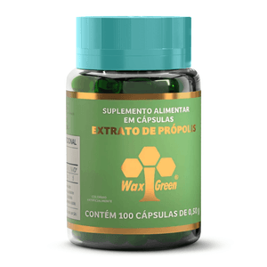 N51- Própolis verde 80% extrato seco (300mg) 100 cápsulas - Wax green