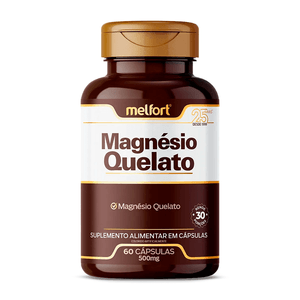 Magnésio Quelato 500mg 60 Cápsulas - Melfort