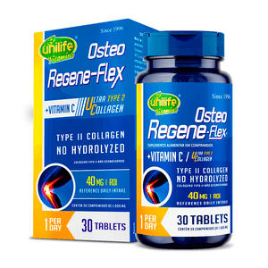 Colágeno Tipo 2 - Ósteo Regene-flex (1000mg) 30 Cápsulas - Unilife