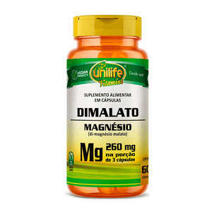 Magnésio Dimalato  60 Cápsulas Vegetarianas- Unilife