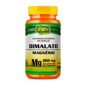 Magnésio Dimalato (800mg) 120 Cápsulas - Unilife