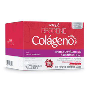 Colagéno Verisol + Hialurônico 30 Sachês sabor Frutas Vermelhas Reggene - Katiguá