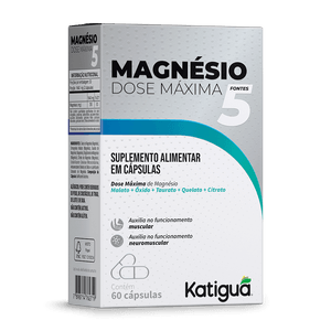 Magnésios 5 Fontes (Dose Máxima) 60 Cápsulas - Katiguá