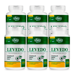 Kit 6x Levedo de Cerveja (450mg) 400 Comprimidos - Unilife
