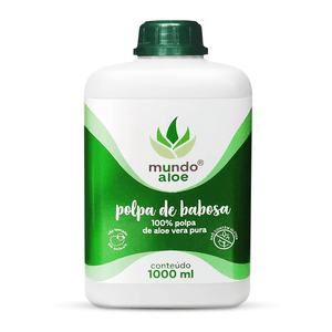 Polpa de Babosa (100% Polpa de Aloe Vera Pura) 1000ml - Mundo Aloe