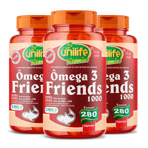 Kit 3x Ômega 3 Friends 280 Cápsulas - Unilife