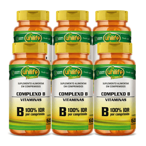 Kit 6x Complejo B 60 Pastillas Veganas - Unilife