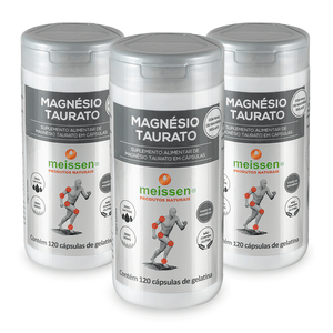 Kit 3x Magnésio Taurato (94mg) 120 Cápsulas - Meissen