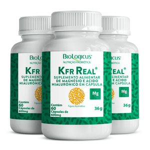 Kit 3x Kefir Real Suplemento à Base de Magnésio e Ácido Hialurônico 60 Cápsulas - Biologicus