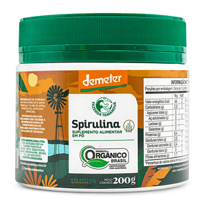 Spirulina Orgânica Certificada 200g em Pó - Fazenda Tamanduá