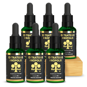 Kit 6x Extrato de Própolis Verde 30% Wax Free 30ml - Wax Green