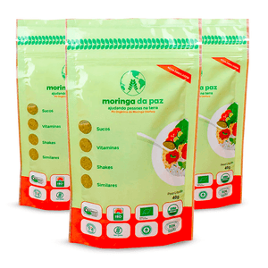 Kit 3x Moringa Oleifera em pó 40g - Moringa da Paz