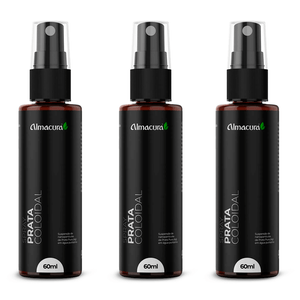 Kit 3x Prata Coloidal (40ppm) spray 60ml - Almacura