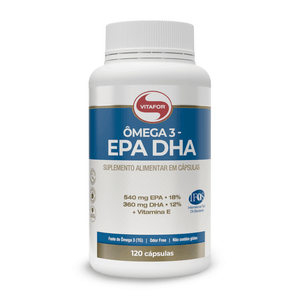 Ômega 3 EPA DHA Certificado Internacional 120 Cápsulas - Vitafor