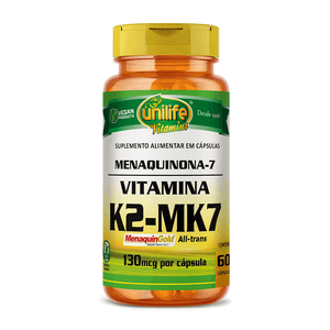 Vitamina K2 mk-7 Menaquinona 60 Cápsulas Vegetarianas - Unilife