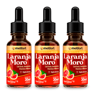 Kit 3x Laranja Moro em Gotas 30ml - Melfort