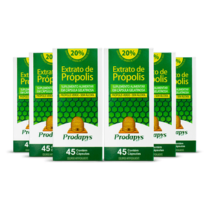Kit 6x Própolis Verde (s/ álcool) 45 Cápsulas - Prodapys