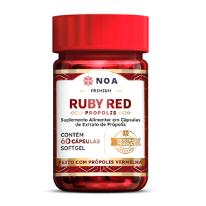 Ruby Propolis - 100% Própolis Vermelha (600mg) 60 Cápsulas Softgel - NOA Originals
