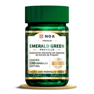 Emerald Green Propolis - 100% Própolis Verde 100 Cápsulas Softgel - NOA Originals