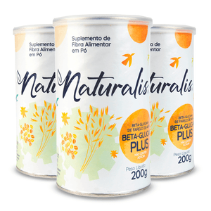 Kit 3x Beta Glucan Plus - Farelo de Aveia 200g - Naturalis