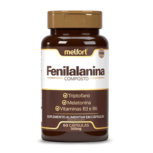 Fenilalanina-Triptofano-Melatonina 500mg 60 Cápsulas - Melfort