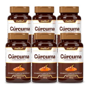 Kit 6x Cúrcuma (500mg) 60 Cápsulas - Melfort