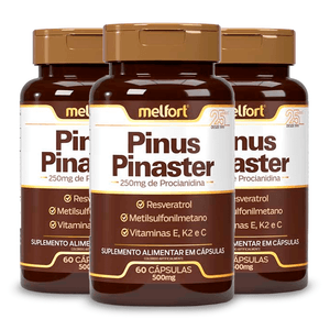 Kit 3x Pinus Pinaster (500mg) 60 Cápsulas - Melfort