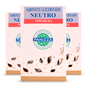 Kit 3x Sabonete Glicerinado Neutro 85g - Panizza