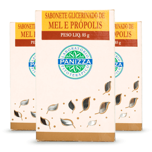 Kit 3x Sabonete Glicerinado Mel e Própolis 85g - Panizza