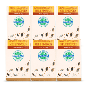 Kit 6x Sabonete Glicerinado Mel e Própolis 85g - Panizza